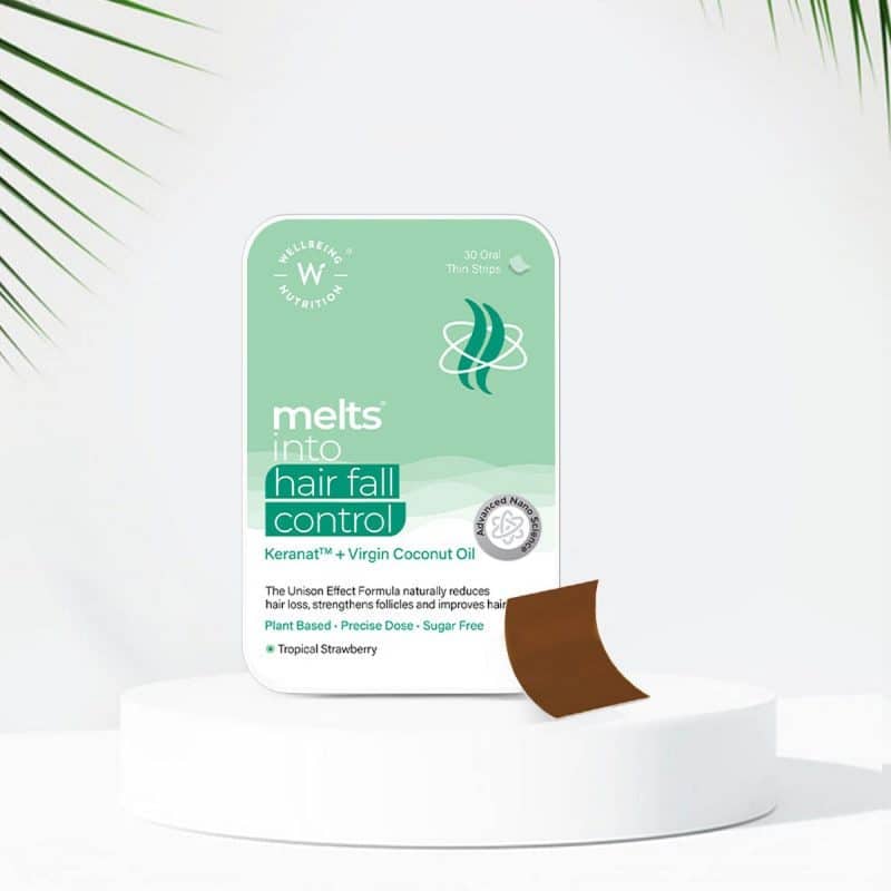 Wellbeing Nutrition Melts Hair Fall Control 30 Strips Per Pack