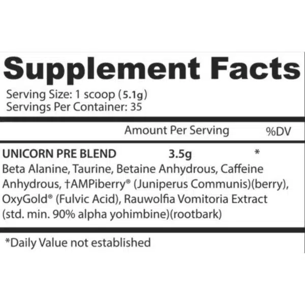 Insane Labz Mythical Nutrition Unicorn Pre 35 Servings1