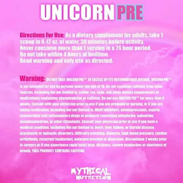 Insane Labz Mythical Nutrition Unicorn Pre 35 Servings6