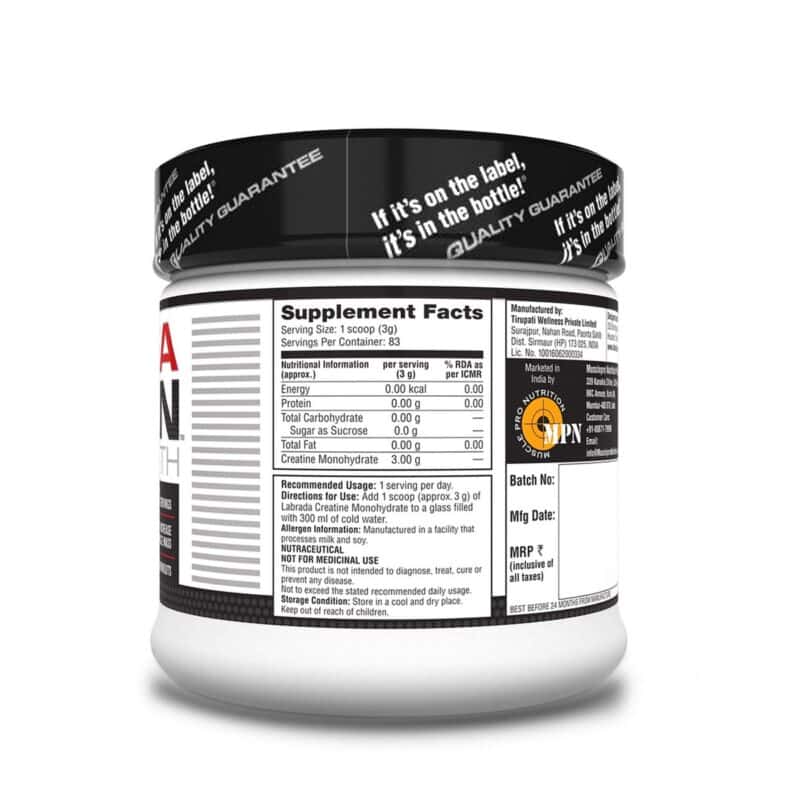 Labrada Nutrition Crealean Strength Creatine Powder 250 gm2