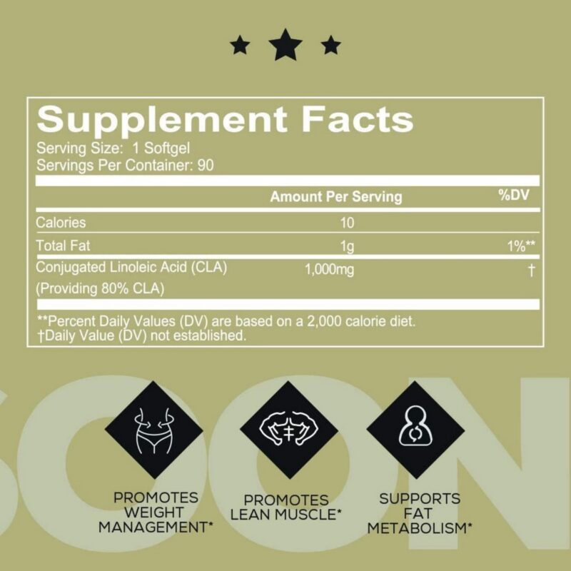 Redcon1 CLA Supplement Promotes Lean Muscle 90 Softgels1