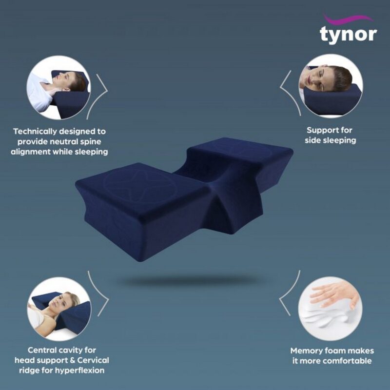 Tynor Anatomic Pillow Urbane Blue Universal Size 1 Unit1
