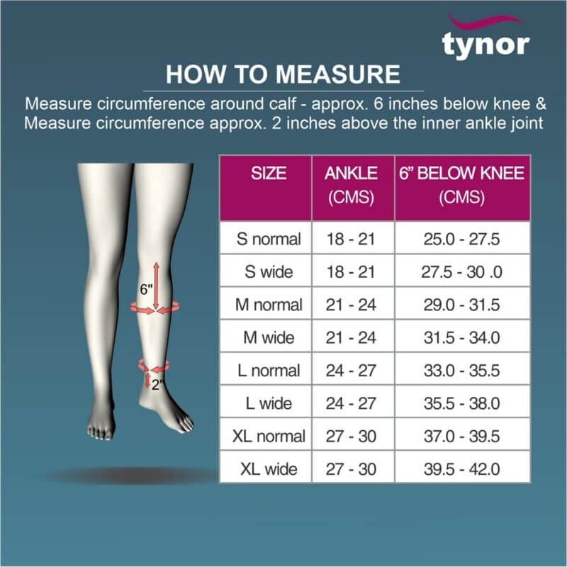 Tynor Compression Garment Leg Below Knee Closed Toe Beige 1 Pair3