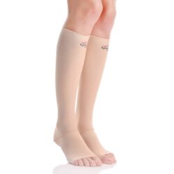 Tynor Compression Garment Leg Below Knee Open Toe Beige 1 Pair
