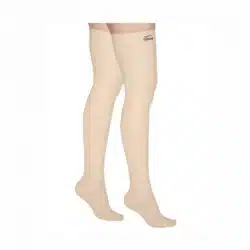 Tynor Compression Garment Leg Mid Thigh Closed Toe Beige 1 Pair