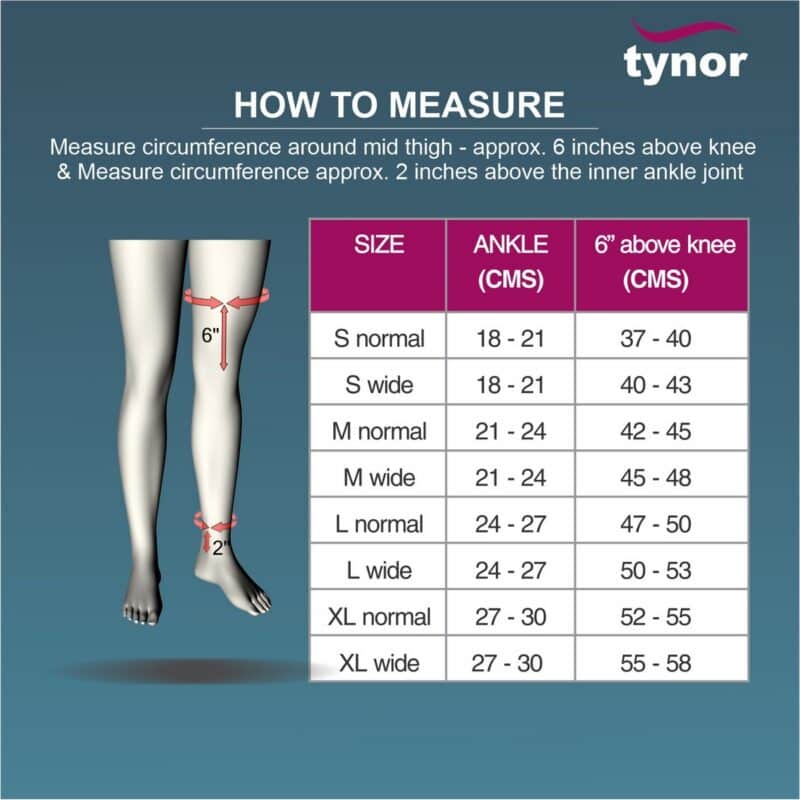 Tynor Compression Garment Leg Mid Thigh Open Toe Beige 1 Pair 2