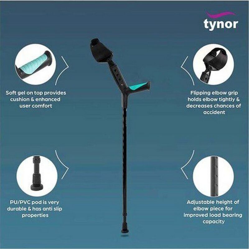 Tynor Elbow Crutch Adjustable Silver 1 Unit2