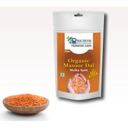 Richesm Healthcare Nutrelis Organic Masoor Dal Malka Spilt 500 Gm