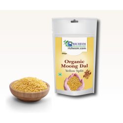 Richesm Healthcare Organic Moong Dal Yellow Spilt 500 Gm