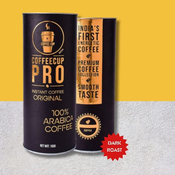 Dark Roast Coffee Cup India Pro Instant Coffee 50g