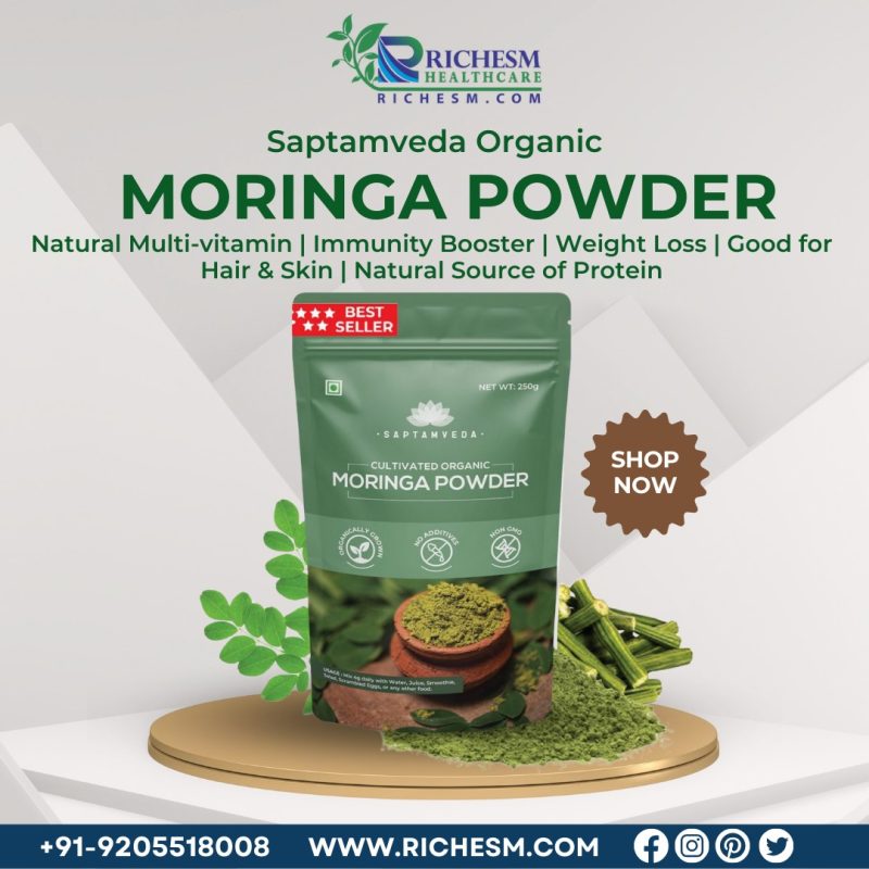Embrace Vitality with Saptamveda Organic Moringa Powder