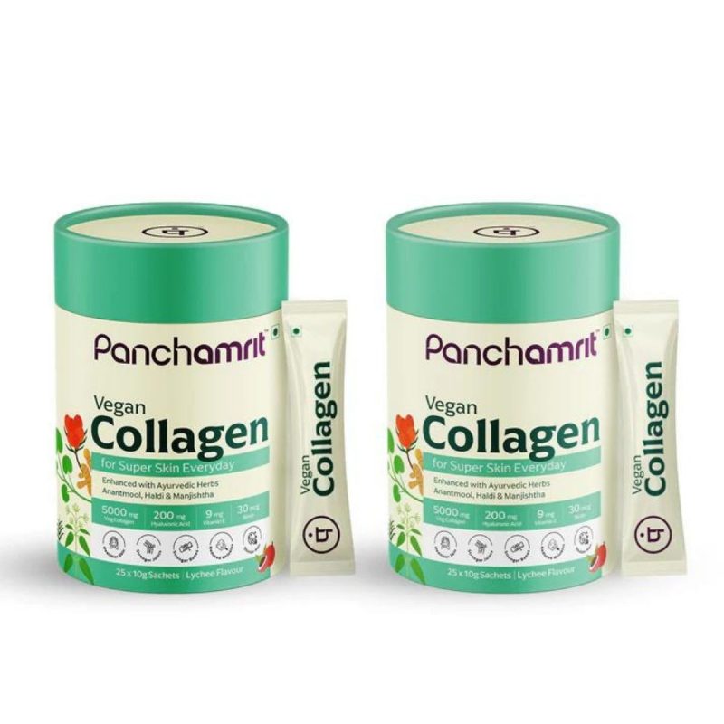 Panchamrit Vegan Collagen Powder Lychee Flavour 6 1