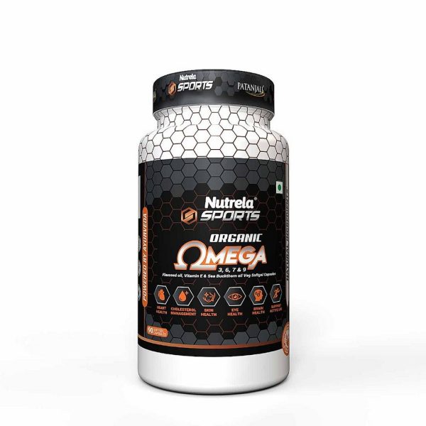 Patanjali Nutrela Sports Organic Omega 367 9 90 Soft Gel Capsules