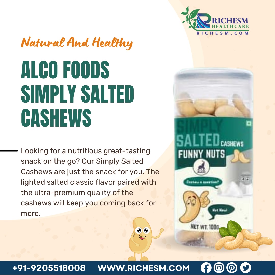 Alco Foods Simply Salted Cashews Pure Simple Delicious
