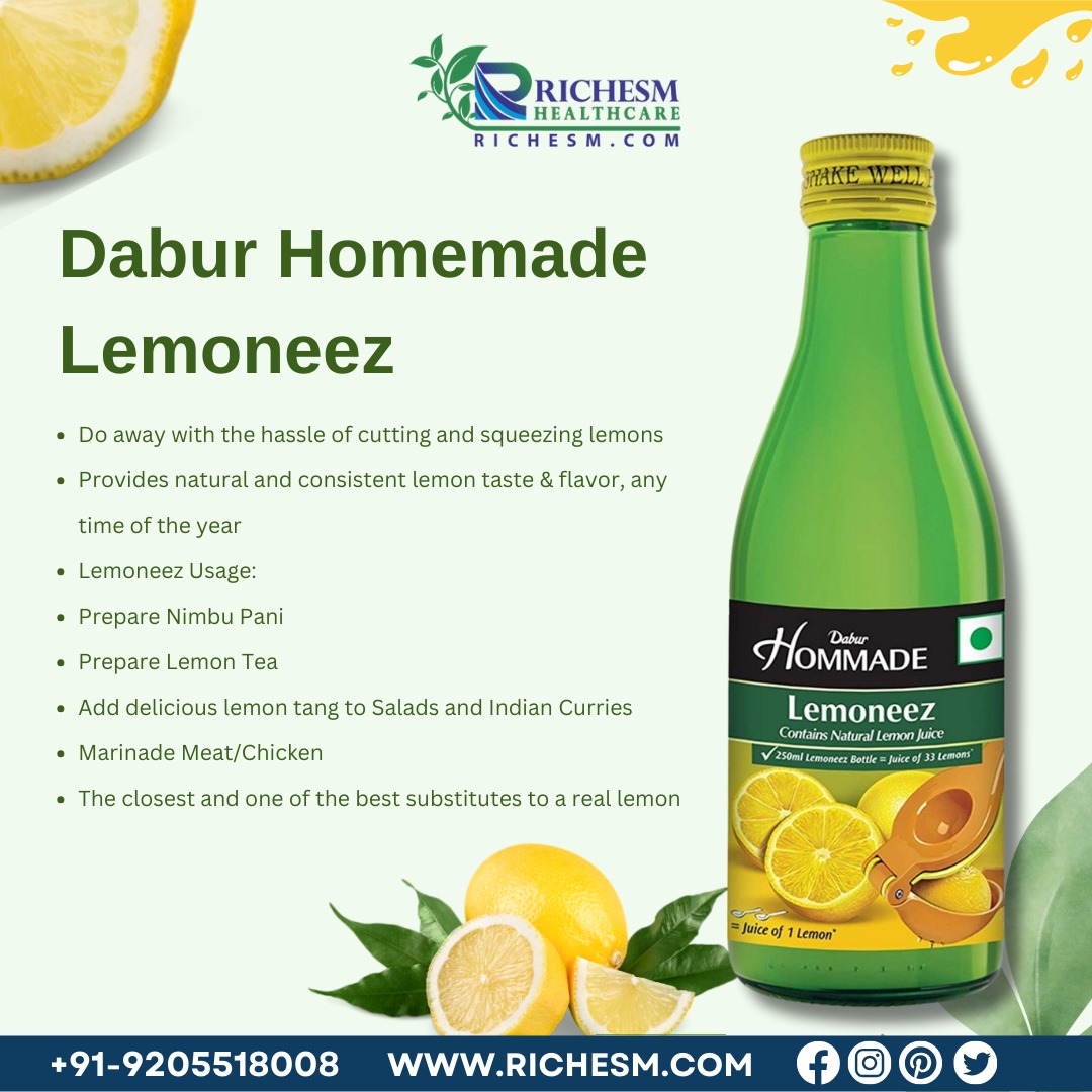 Dabur Homemade Lemoneez Zesty Freshness for Your Culinary Creations