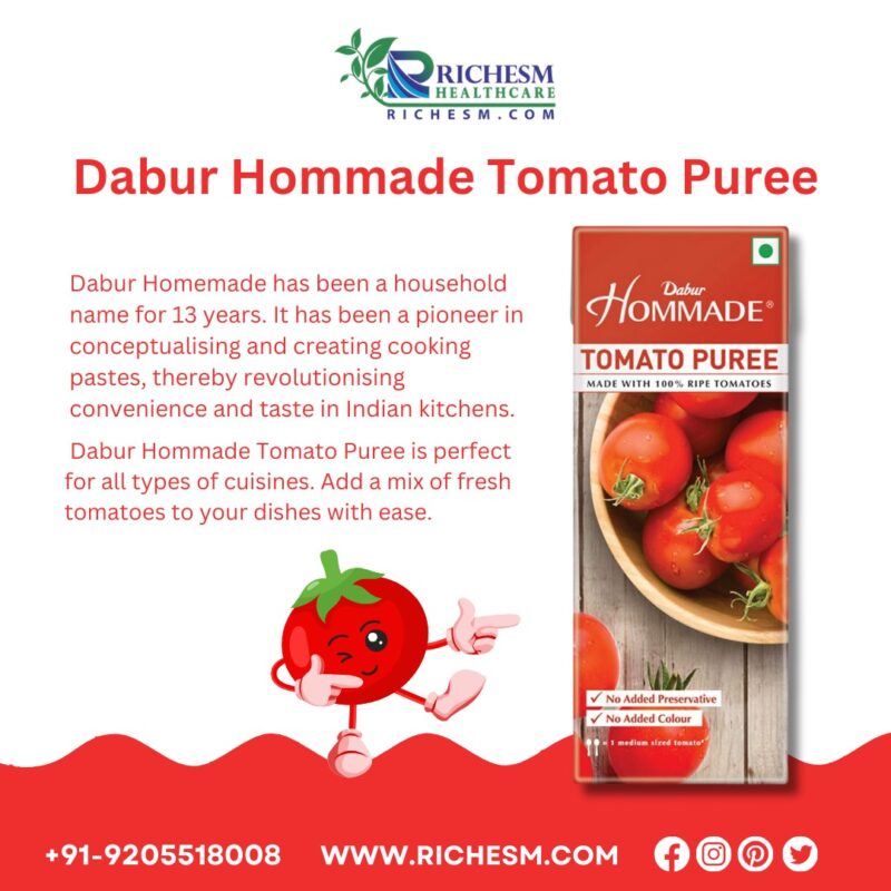 Dabur Homemade Tomato Puree Fresh Authentic Flavor for Your Dishes