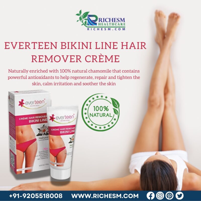 Everteen Bikini Line Hair Remover Creme Smooth Gentle and Effective