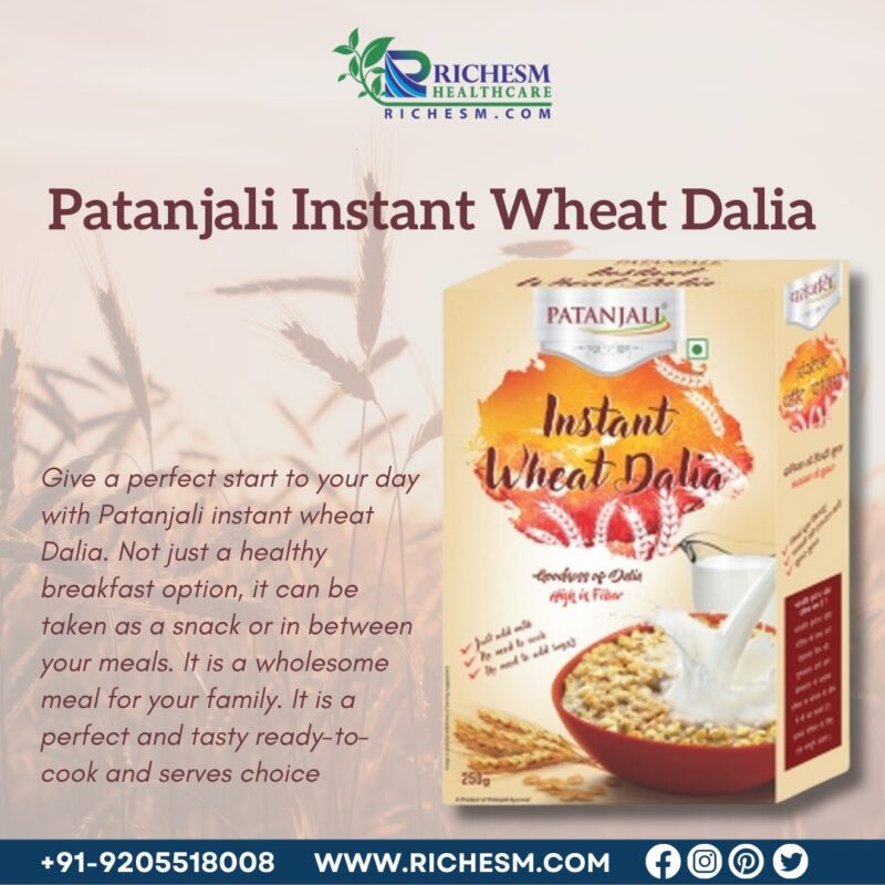 Quick Nutritious Mornings Patanjali Instant Wheat Dalia