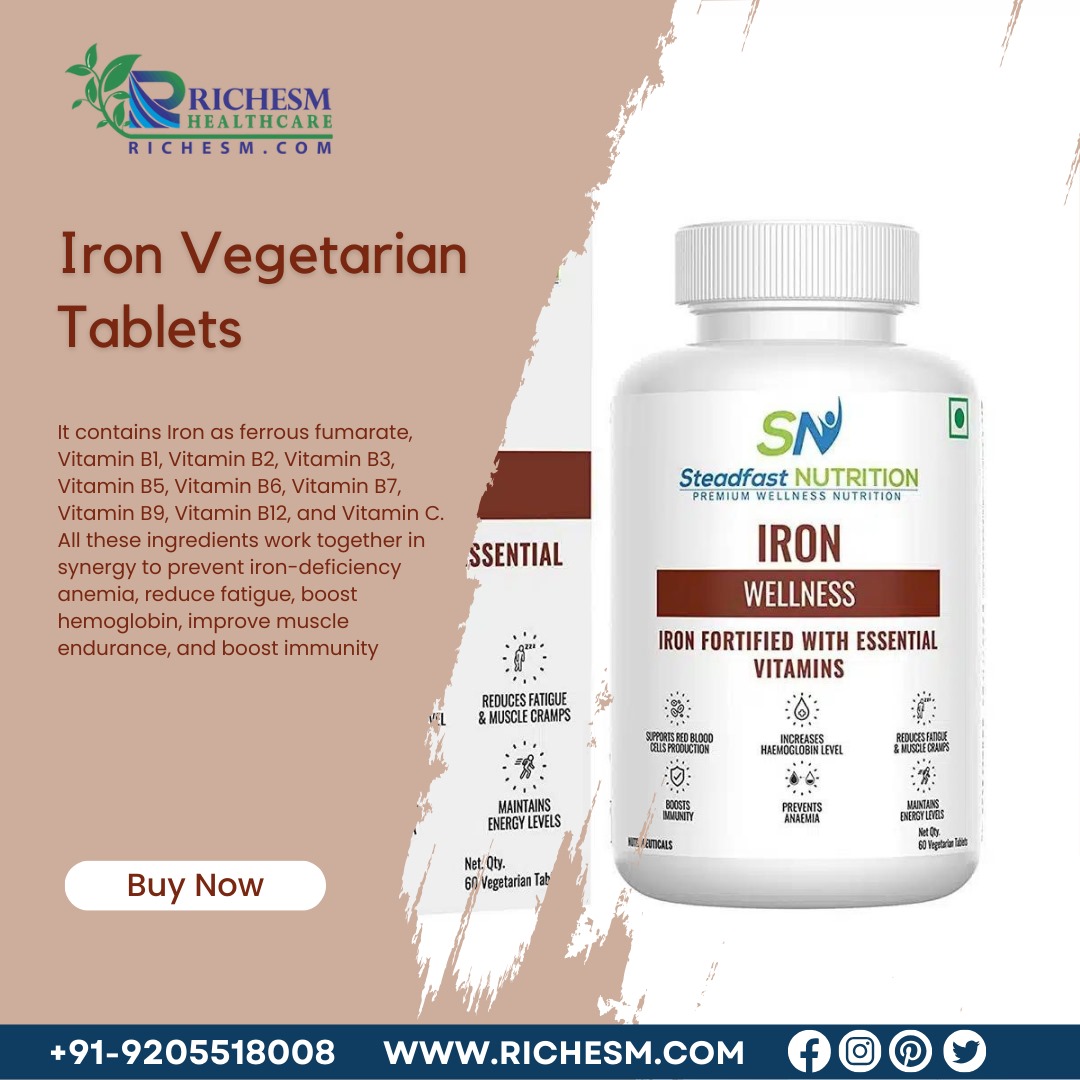 Iron Power for Plant Based Lifestyles Benefits of Iron Vegetarian Tablets