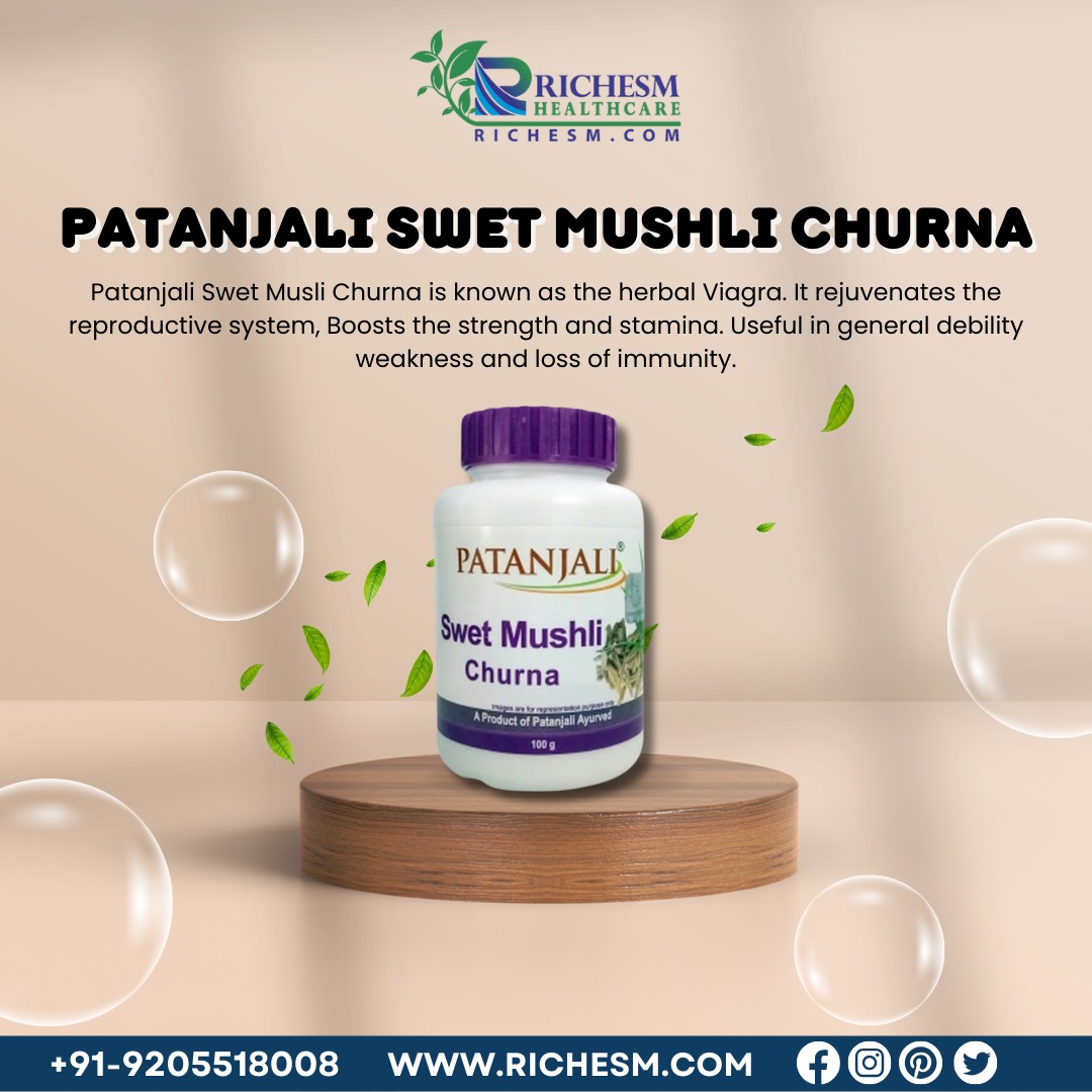 Patanjali Swet Mushli Churna Herbal Rejuvenation and Strength