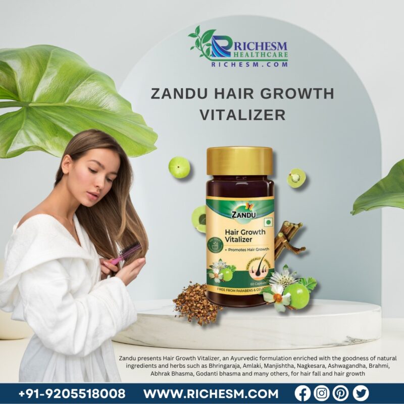 Unlock Your Hairs Full Potential Zandu Hair Growth Vitalizer for Nourished Thicker Hair